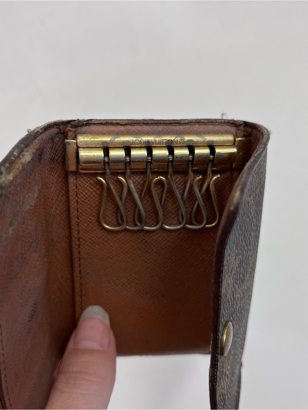 Louis Vuitton Monogram Multicles 6 Key Holder Key Case Wallet Brown Canvas LV - Picture 12 of 13